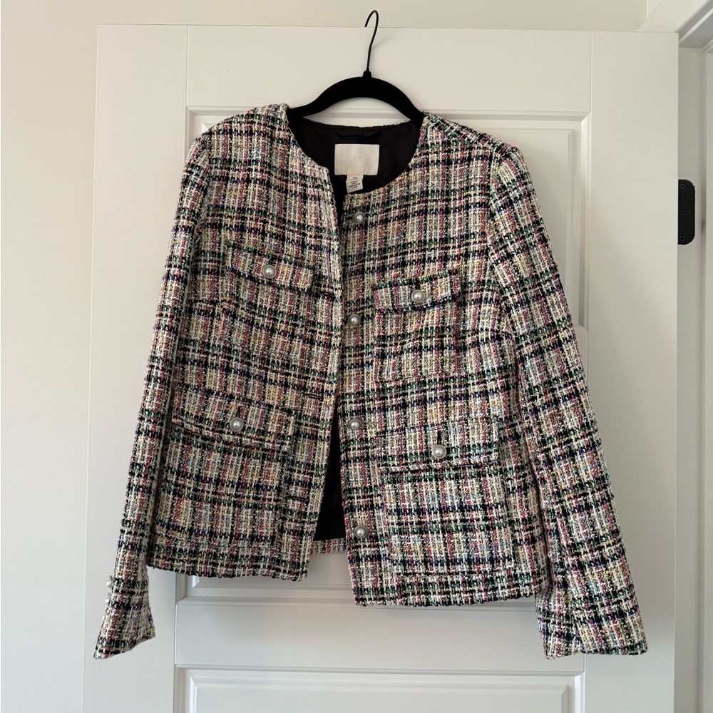 H&M Multicolor Tweed Blazer